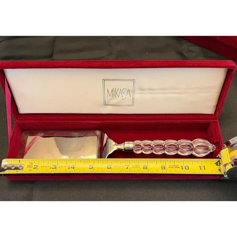 Vintage Glam Mikasa Rousseau 4-Piece Serving Set Austrian Crystal & Silverplate